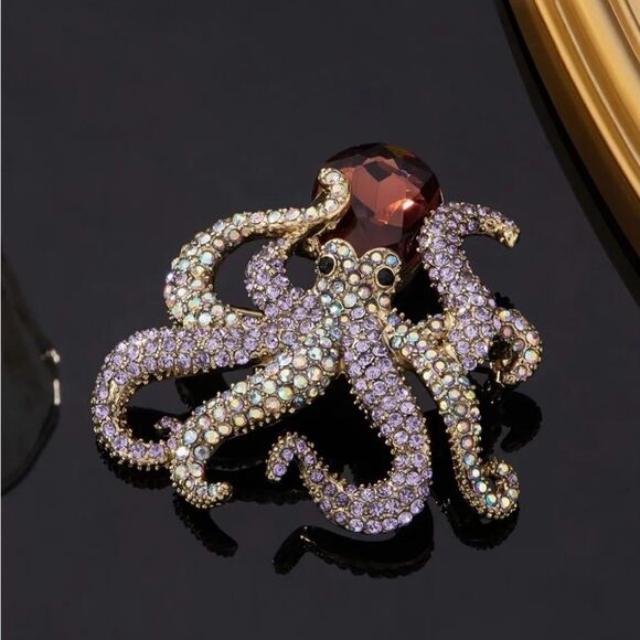 🐙 HEIDI DAUS Stunning new large crystal octopus brooch 🐙 - Picture 3 of 8